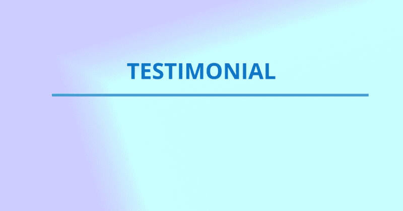 testimonial